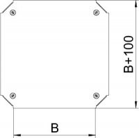 OBO DFKM 200 A2 Víko křížení pro RKM 200 B=200mm Nerez 1.4307 A2 1.4301