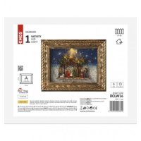 LED vánoční obraz betlém 19,3x24,3 cm 4x AA vnitřní teplá bílá časovač DCLW16