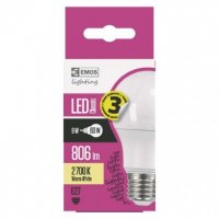 LED žárovka Classic A60/E27/8,5 W (60 W)/806 lm/teplá bílá EMOS ZQ5140