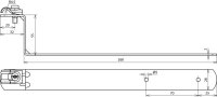 Podpěra vedení DEHNQUICK FeZn pro prům. 6-10mm, s rovnou vzpěrou L 260mm 202040