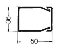 OBO NUDIN 5037 sgr Propojovací kanál NU-DIN 50x38x2000 kamenná šeď