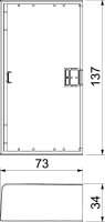 OBO BRK ES70130 rws Koncový díl SIGNA BASE 34x137x73 čistě bílá