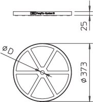 OBO F-FIX-B16 3B Plastový podstavec, 16kg, černá Polypropylén, PP