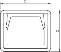 OBO KSR80080 Ochranný kroužek, pro kanál LKM, 80x80mm, šedá Polyetylén, PE