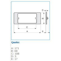 Redukce ze 6 na 4 moduly pro krabice SBA6, SBN6 a SCN6 - bílá IBOCO B03476