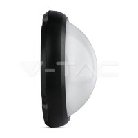 12W Dome Light Fitting Black Body Round Warm White Waterproof, VT-8015 SKU1349