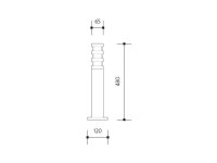 Venkovní sloupkové svítidlo TORCH max.11W E14 PANLUX ZTR-1045