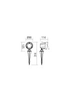 Bodové svítidlo ZIGGY PR LED COB 12W IP65 DG 3000K REDO 90110
