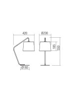 Stolní lampa KERMIT VE 1x42W E27 BLACK/GREY REDO 01-3076