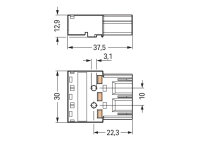 Zástrčka 3pól. Kód. B světle zelená WAGO 770-273
