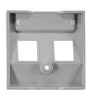 Kryt datové zásuvky 2x RJ45, stříbrný SCHRACK EV124304--