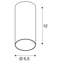 KAMI, povrchové stropní svítidlo, kulaté, 1x max. 10W, GU10, matná bílá/zlatá