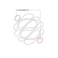 LED Svítidlo MI-BUBBLE-01, 17W, 3000K, bez trafa, 24VDC, IP20, stříbrná, 3000K