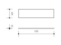 Vestavné svítidlo LED PANEL THIN 1200x300 50W 4000K UGR PANLUX PN22300007