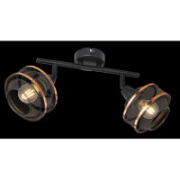 Nástěnné svítidlo BELLONA černá 2xE14, max. 40W 230V GLOBO 54020-2