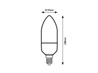 SMD LED, E14 C35, 9W, 806lm, 4000K