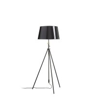 LUTON/RIDICK stojanová lesklá černá zlatá fólie/černá/kov 230V E27 11W R14066