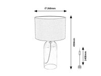 Stolní lampa LUXIN tónované sklo E14 1x MAX 40W IP20 RABALUX 74048