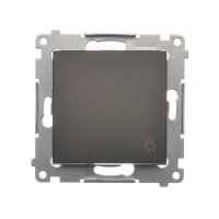 Ovladač zapínací SVĚTLO, řazení 1/0, 16AX, 250V~, hnědá matná metalizované