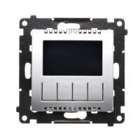 Termostat programovatelný, vč. čidla, stříbrná, matná, metalizované DETD1A.01/43
