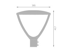 URBAN LANTERN ASYMMETRIC WITH CABLE 6M V 29W ML 83040 GY LEDVANCE 4099854649868