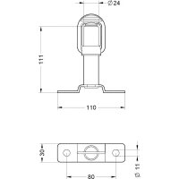 Držák se základnou SPINOTTO B ocelový plech SIRENA 83002