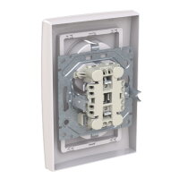 Dvojzásuvka ABB ZONI s clonkami, bezšroub., bílá 5522T-C03458 500