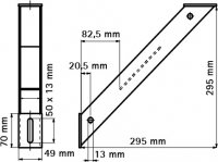 BIS Lištová podpěra WM35+Strut BUP 300mm