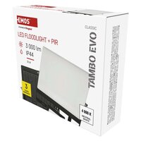 LED reflektor TAMBO EVO se senzorem pohybu, 30 W, 3000 lm, IP65, černý ZS2934