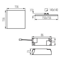 LED svítidlo AREL LED DL 14W-WW 29591 Kanlux