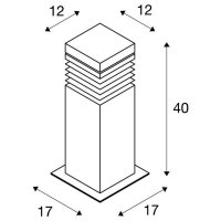 ARROCK GRANITE 40 stojanova sul a pepr 230V E27 zarovka 15W IP44 SLV 231410