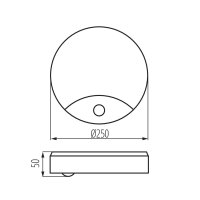 LED svítidlo s čidlem SANSO LED 15W-NW-SE 26520 Kanlux