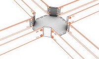 Arkys ARD-34370249 Kříž žlabu LINEAR KRL2-R50 200/100 ''SZ''