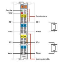 4kanálový analogový výstup DC ą10V světle šedá WAGO 750-557