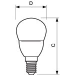 LED žárovka Philips 6-40W E14 827 P48 FR 230V