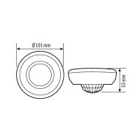 Čidlo pohybu EB10430848 MD 360/24 Basic 24m 2300W 10A IP40 bílá,stropní