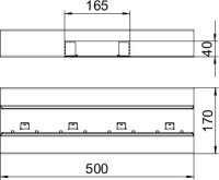 OBO GS-ST70170RW Díl T, pro kanál Rapid 80, 70x170mm, čistě bílá Ocel