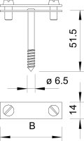 OBO 708 30 HG Distanční příchytka se záv. pro uzemňovací vodič 30mm Ocel