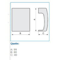 DCN W 03267 T-kus pro kanály TCN - bílá IBOCO I-DCN W 03267