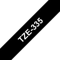 BROTHER TZe-335, černá/bílá (12mm Laminované)