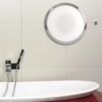 Stropní a nástěnné svítidlo Lens Triplex 300 IP44 tř.2 nikl matný 2x60W IP44 E27