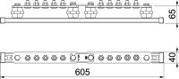 OBO 1802 DC 5+5 VA Přípojnice potenciálového vyrovnání BigBar 5+5 x M10 Nerez