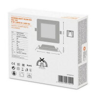Downlight LEDVANCE SLIM SQUARE 105 6 W 3000 K WT