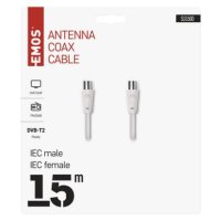 Anténní koaxiální kabel stíněný 15m rovné vidlice EMOS S31500