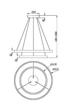 Závěsné svítidlo Rim 3000K 88W MOD058PL-L74BS3K MAYTONI
