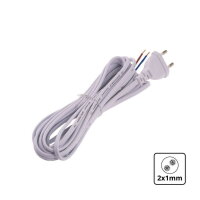 5m 2x1mm W5M21 bílá flexo šňůra T-LED 111279