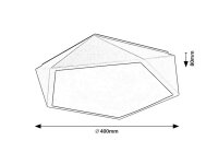 RAFFA LED 30W IP20 šedá 3000K 1000lm RABALUX 71251