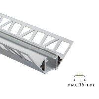 Hliníkový profil pro obklady a dlažbu DF 61x24 mm včetně mléčného difuzoru 3 m