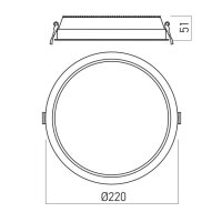 XEVO ROUND CCT 200-240V AC 28W fi.220 90