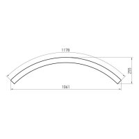 XFREE M CURVED 750mm 90dgr SUSP. LIGHT F